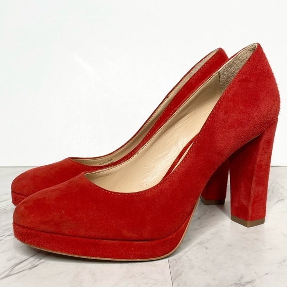 Vince Camuto Halria Red Suede Pump 6 1/2 - Picture 1 of 14